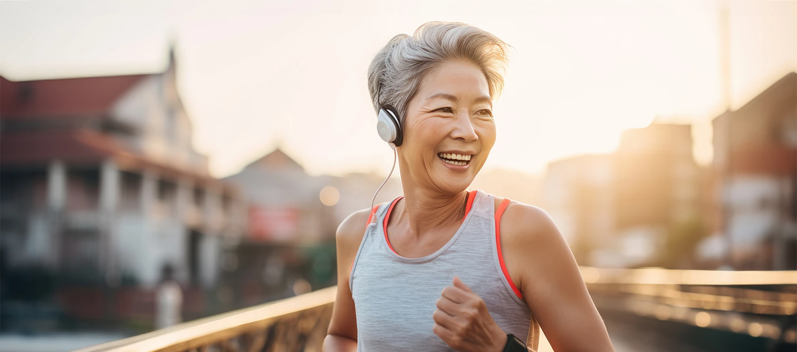 senior woman jogging